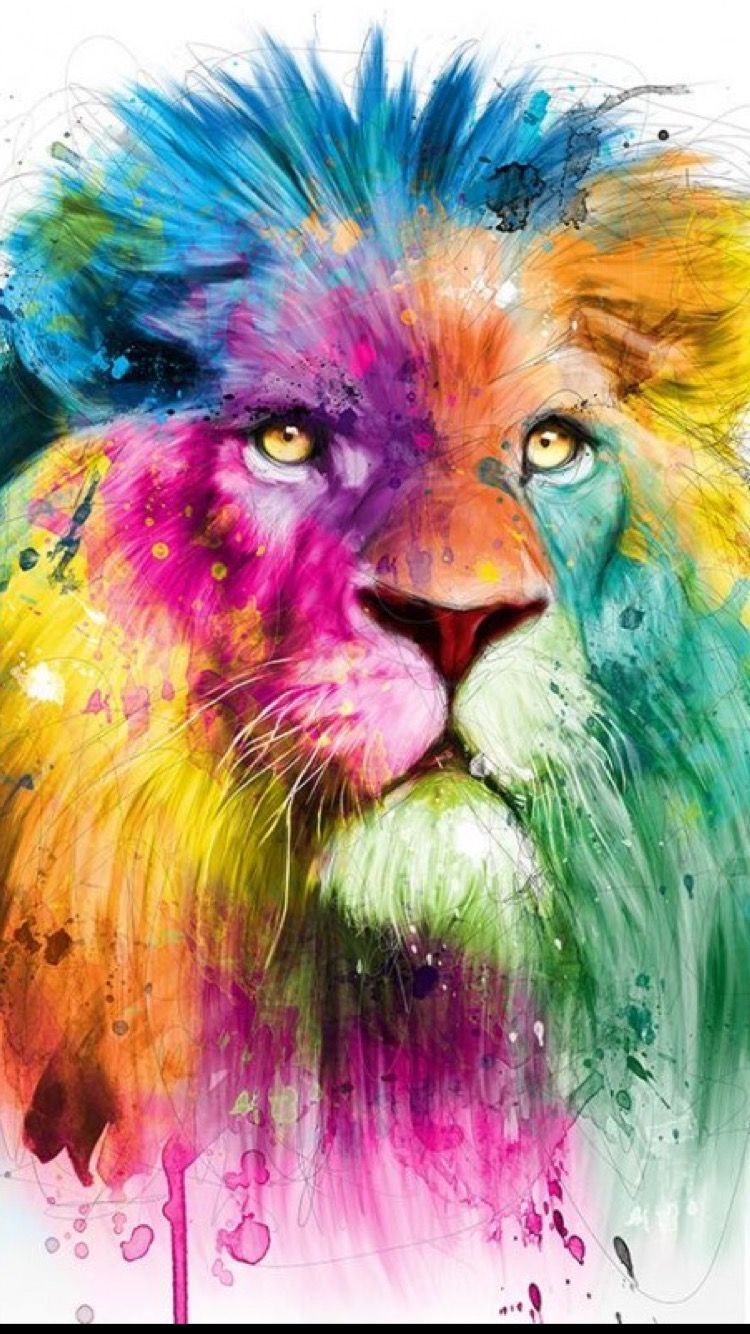 iPhone Wallpaper. Beautiful iPhone Wallpaper. Lion painting, Lion artwork, Watercolor lion tattoo
