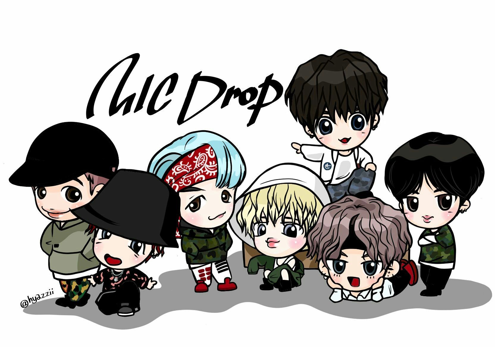 Bts Cartoon Wallpaper