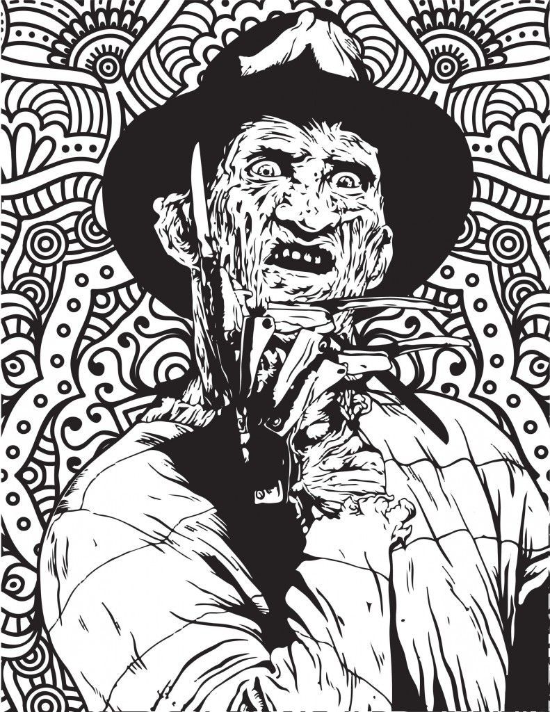 gory halloween coloring pages