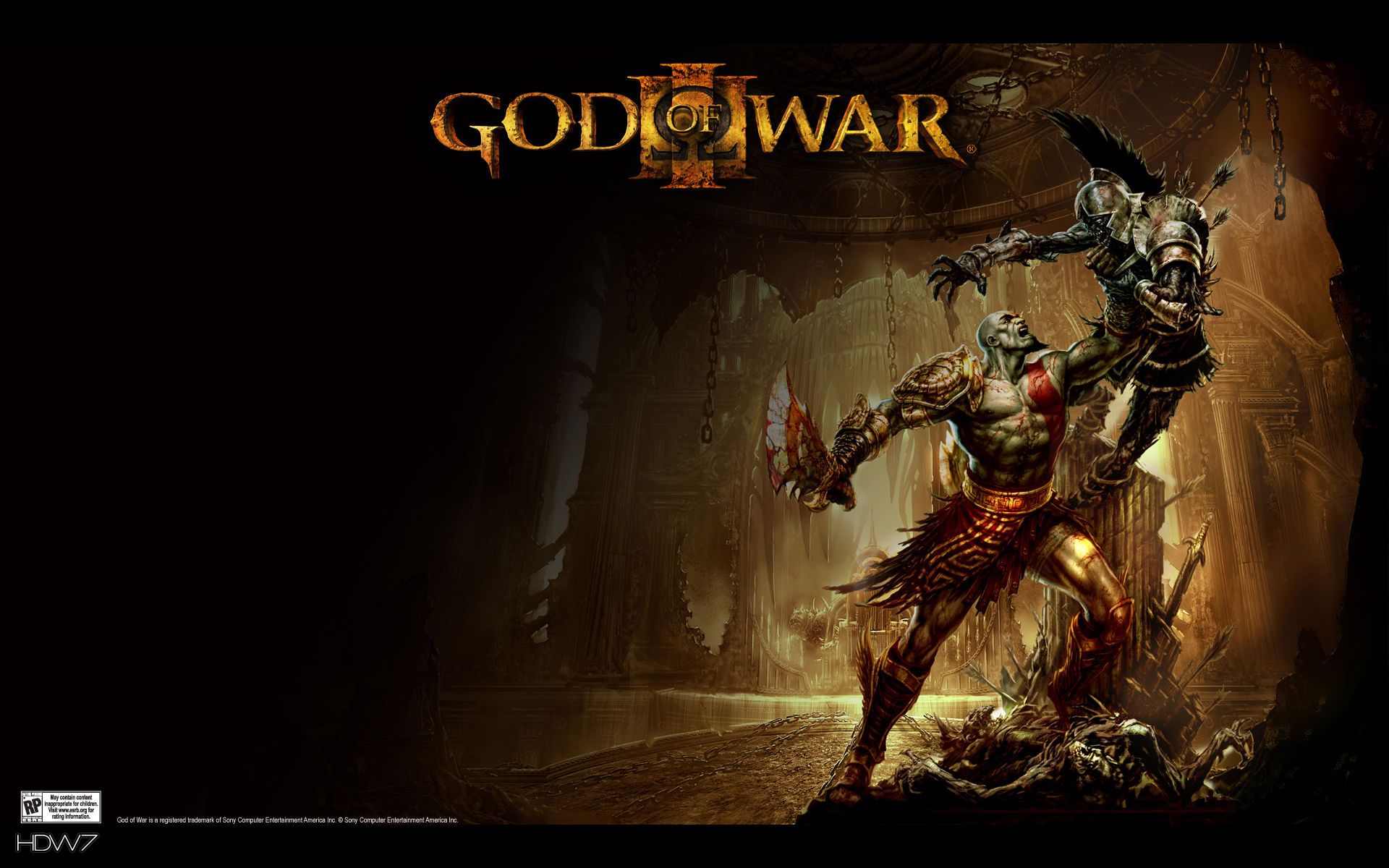 god of war 3 facing defeat widescreen wallpaper. HD wallpaper gallery
