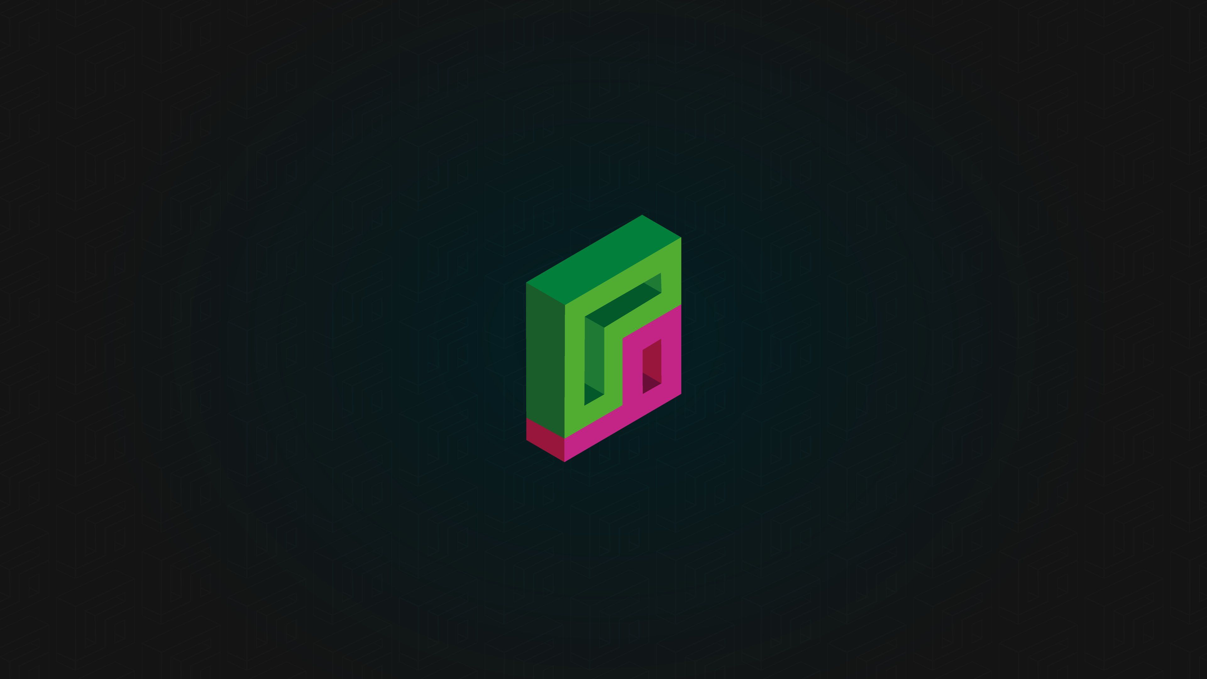 Simple Isometric 4K wallpaper