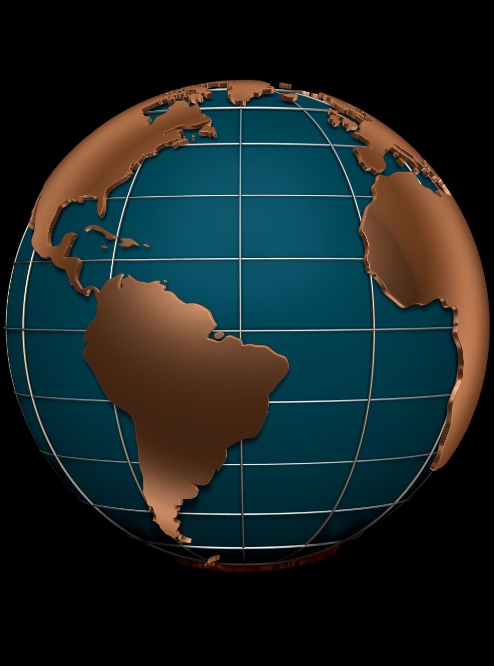 3D Model Earth Globe Wire, World Map, Continents, Planet. Earth globe, Earth 3D, Globe wallpaper