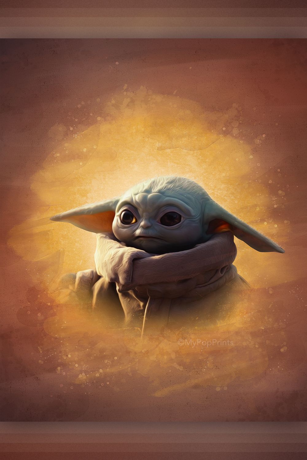 Baby Yoda Poster, Art Print Mandalorian Child Wars Painting. Yoda poster, Star wars comics, Drawings of friends