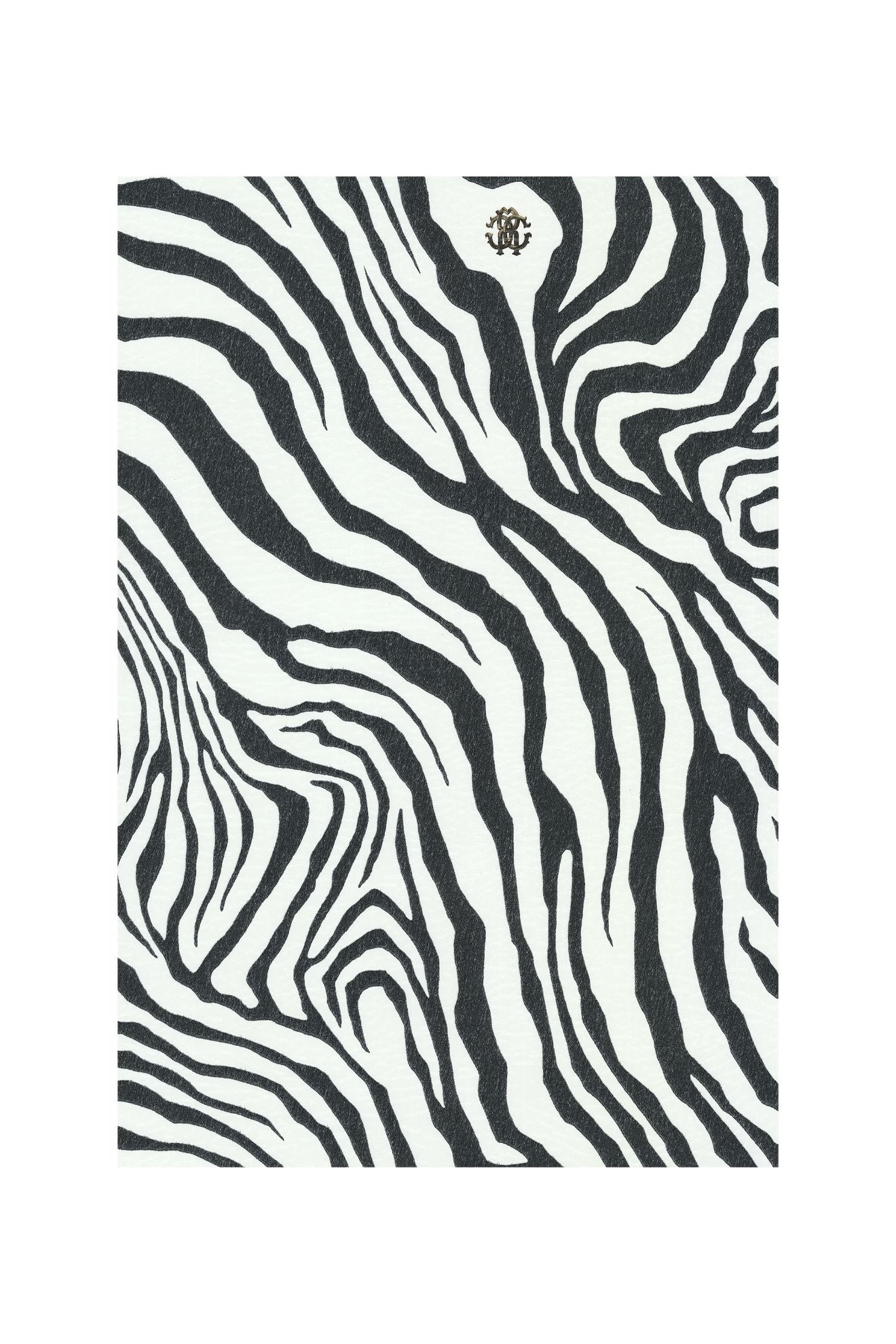 Zebra printed wallpaper. Roberto Cavalli Wallpaper