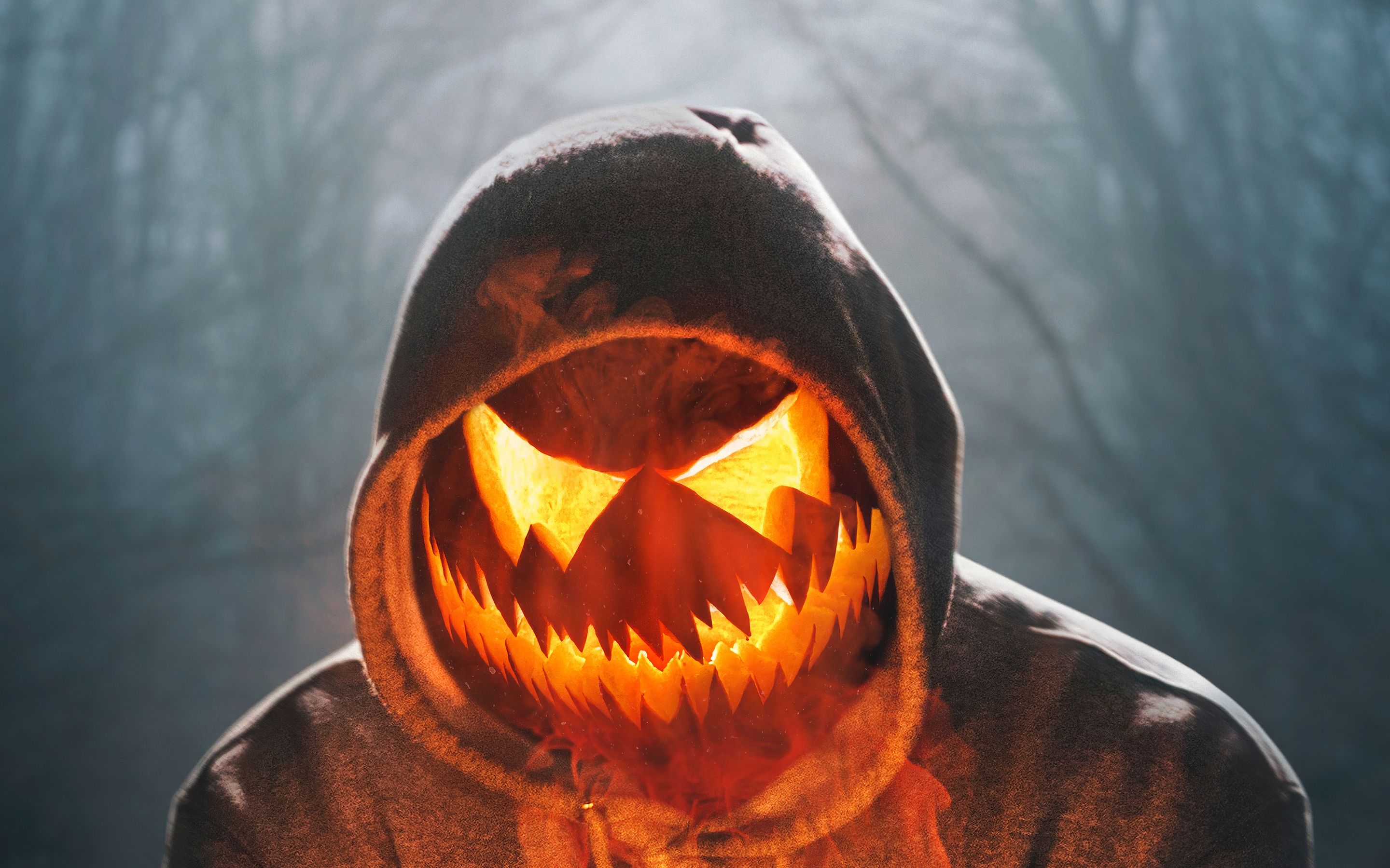 Halloween Mask Boy Glowing 4k Macbook Pro Retina HD 4k Wallpaper, Image, Background, Photo and Picture