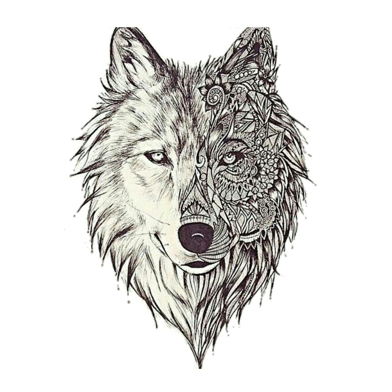 Wolf, Art, And Drawing Image Pattern Tattoo