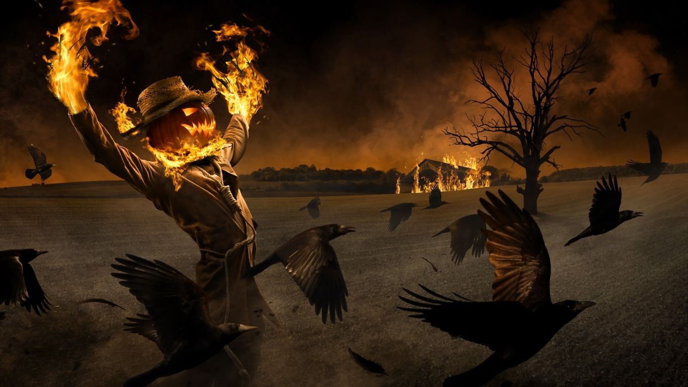 Creepy Wallpaper Desktop #wallpaper. Art, Scarecrow, Graphic art