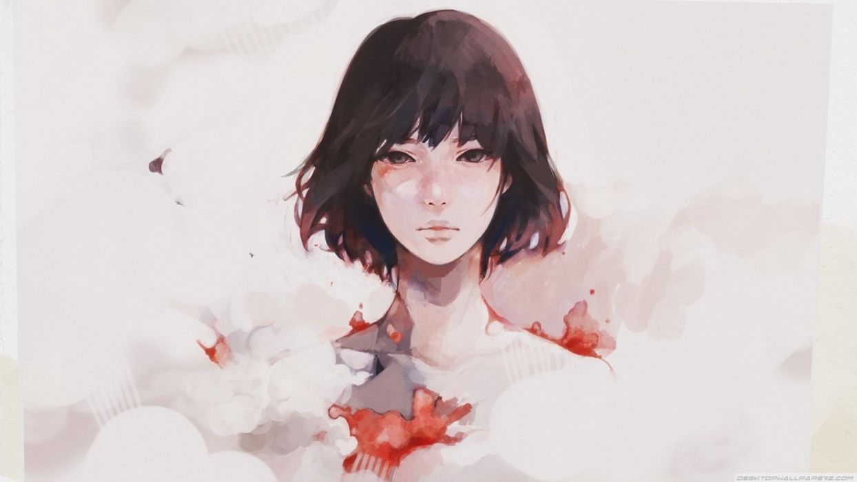 Anime Short Hair Girl wallpaperx1080