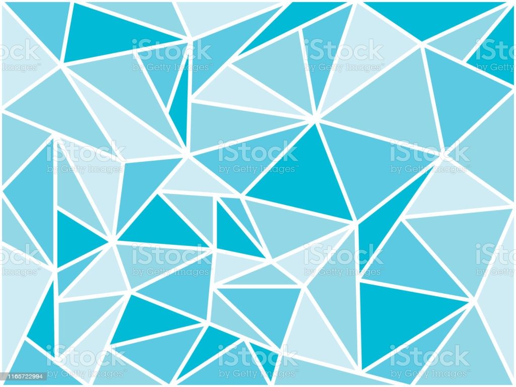 Abstract Geometric Background With Triangles Blue Horizontal Wallpaper Low Poly Style Stock Illustration Image Now