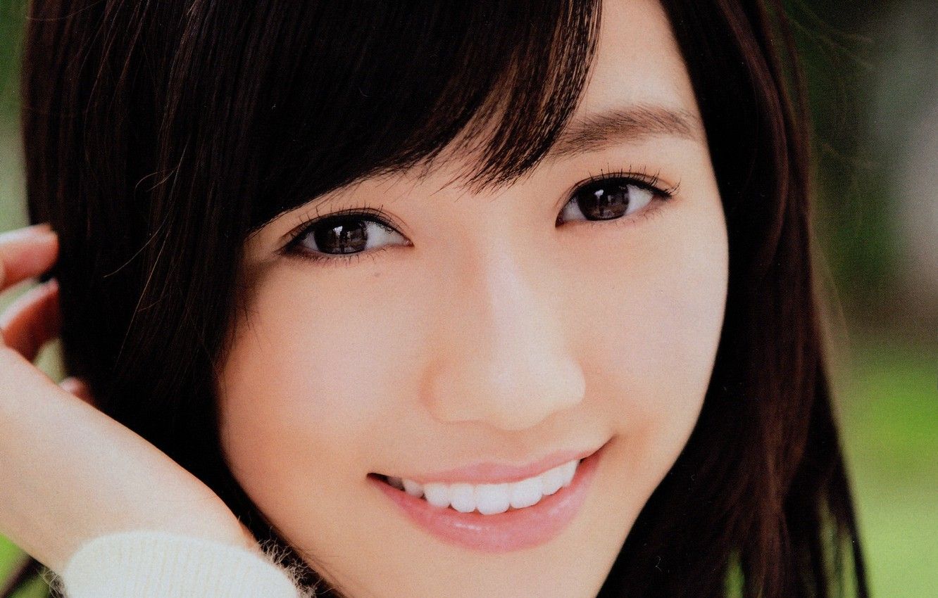 Wallpaper girl, beautiful, short hair, model, pretty, face, brunette, asian, attractive, handsome, black eyes image for desktop, section девушки