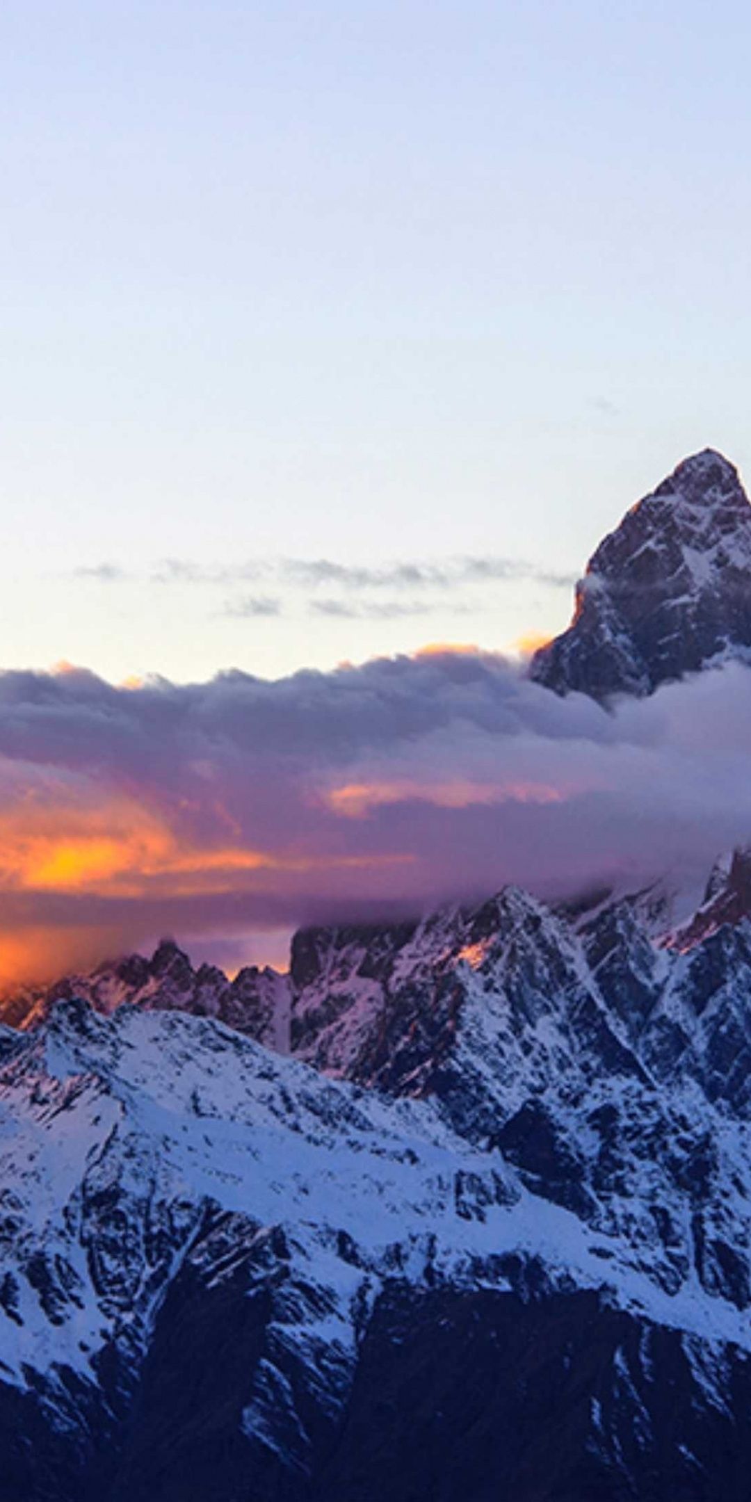 Sunset, mountains, peak, clouds, 1080x2160 wallpaper. Mountain wallpaper, Wallpaper, Amazing photography
