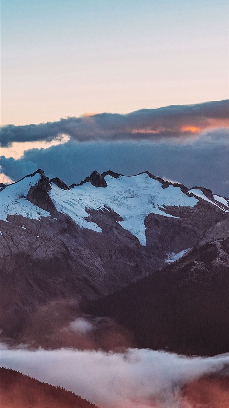 Mountain Sunset Sky Cloud Nature iPhone 8 Wallpaper Free Download