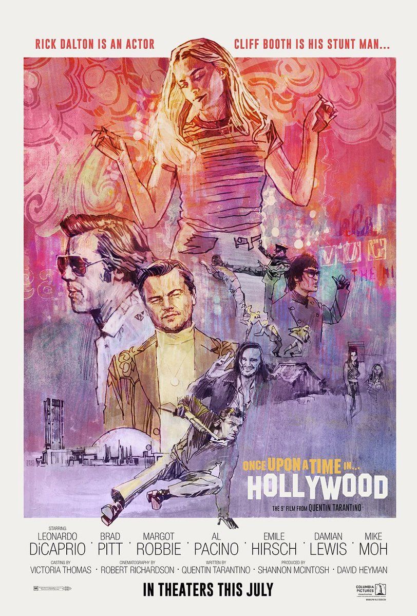 Once Upon a Time in Hollywood Poster Is a Retro Movie Mashup