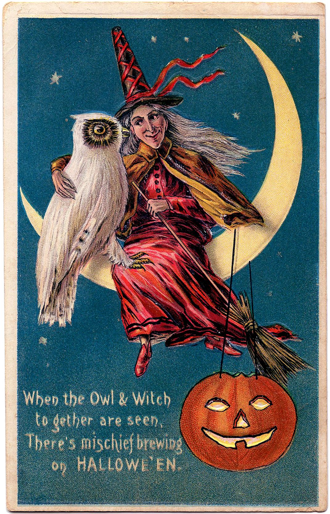 Spooky Red Halloween Witch Image! Graphics Fairy