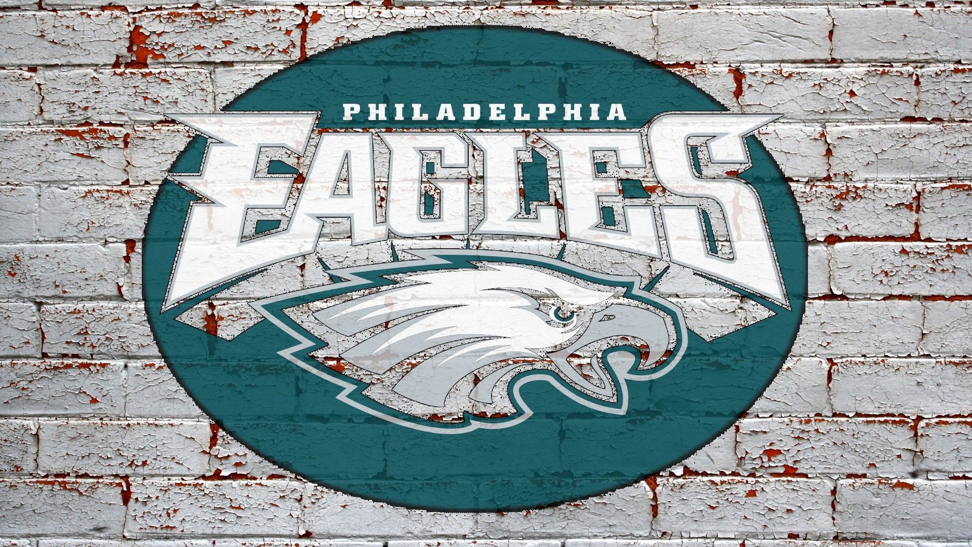 NFL Philadephia Eagles Logo On Grey Brick Wall 1920x1080 HD NFL / Philadelphia Eagles