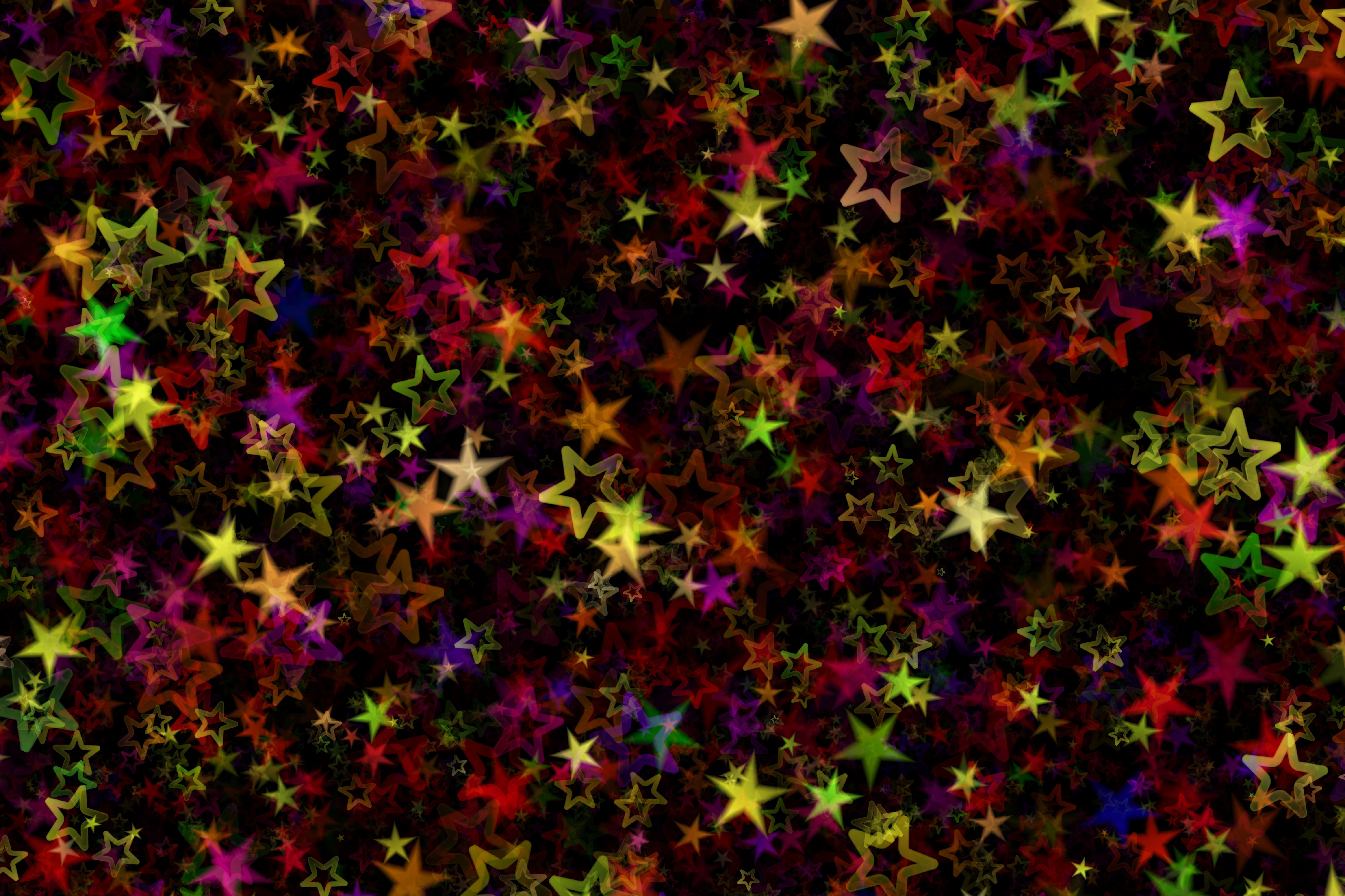 Download wallpaper 6000x4000 stars, colorful, art, abstract HD background