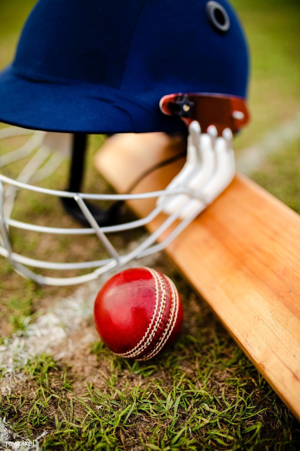 Download premium image of Cricket equipments on green grass 529046. Cricket equipment, Cricket wallpaper, Cricket bat