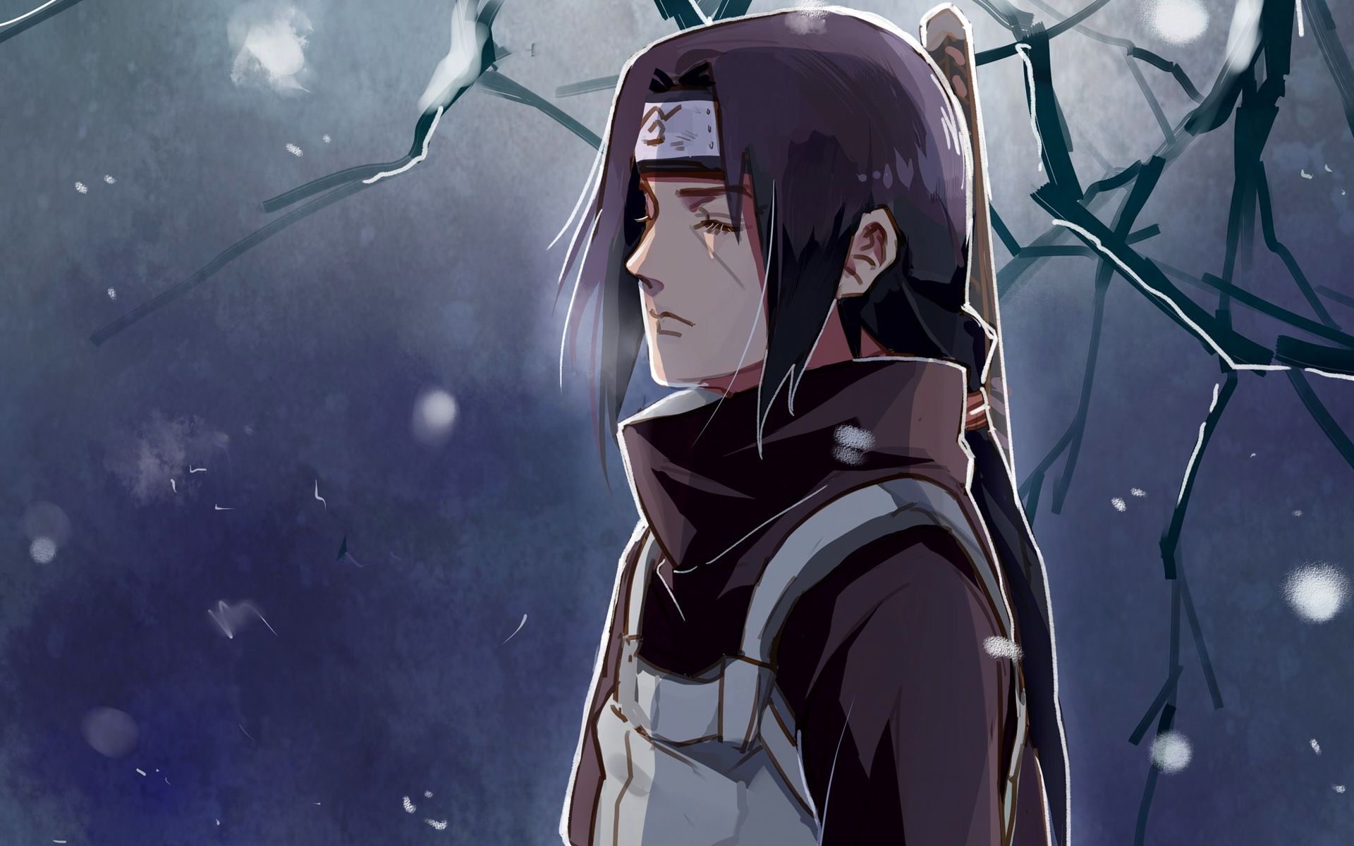 Download wallpaper Itachi Uchiha, cry, manga, darkness, Naruto for desktop with resolution 1920x1200. High Quality HD picture wallpaper