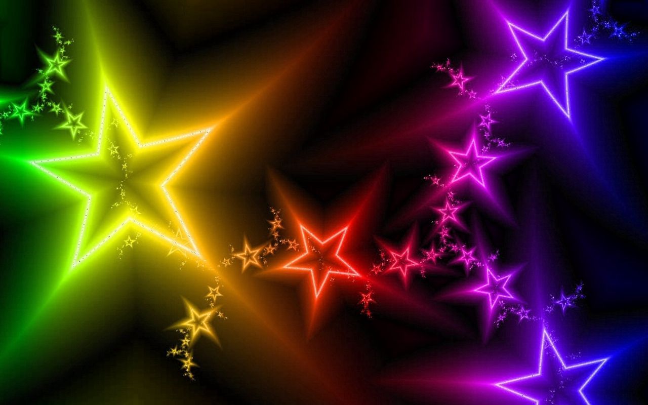 Download wallpaper 1280x800 stars, light, colorful, abstract widescreen 16:10 HD background