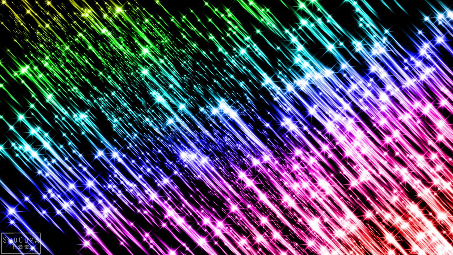Lightening Colorful Stars HD Abstract Wallpaper