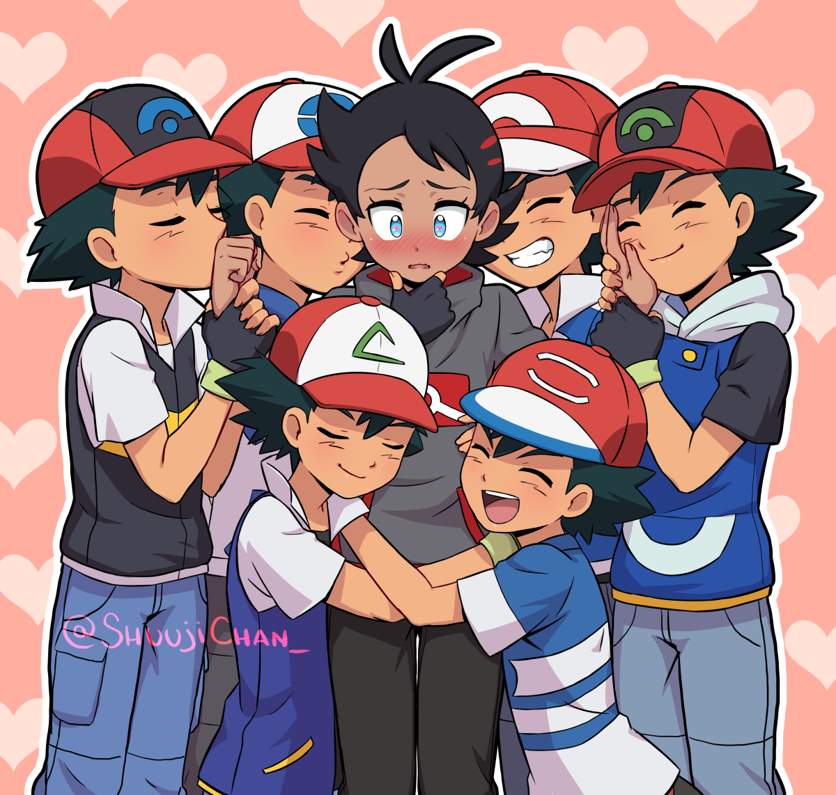 Ash x goh pokemon