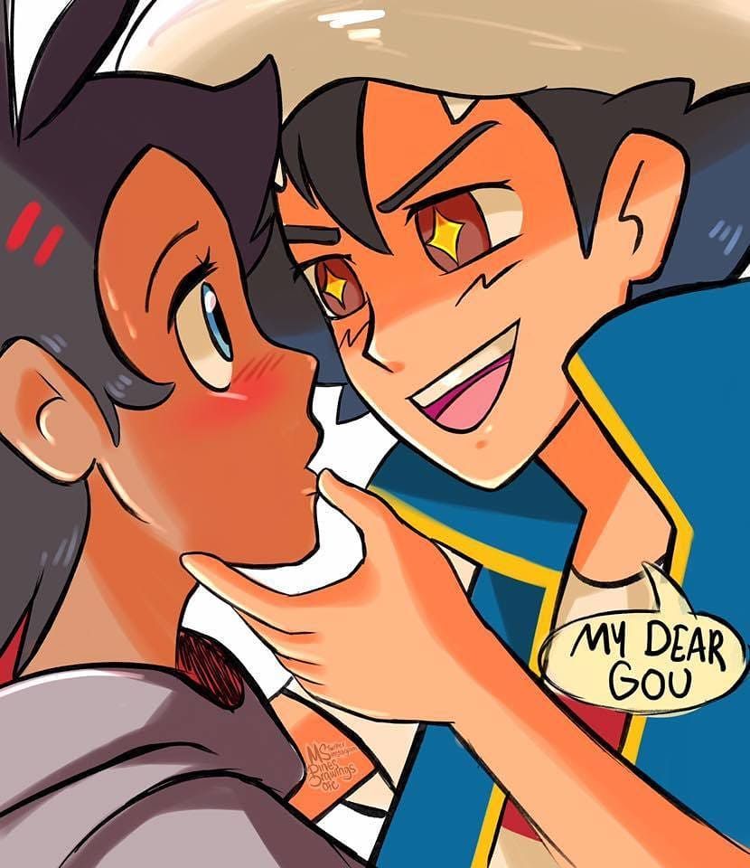 curtidas, 3 comentários und ladynoir ash x gou no Instagram: “#ashxgou”. Pokemon ships, Pokemon funny, Pokemon