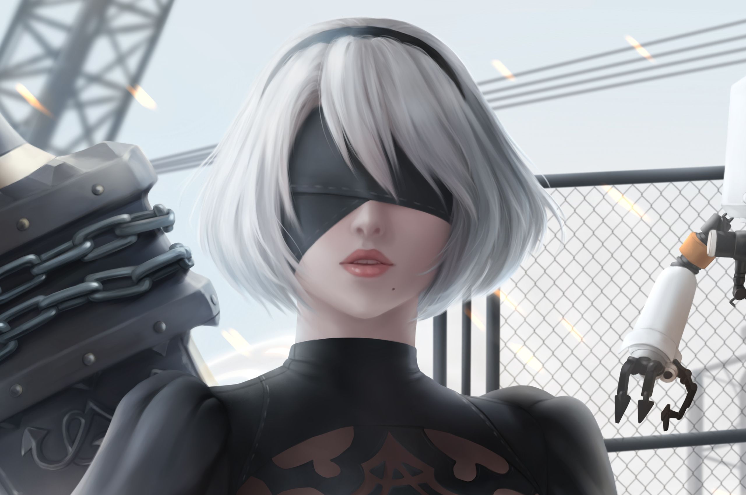 2b Nier Automata Anime Chromebook Pixel HD 4k Wallpaper, Image, Background, Photo and Picture