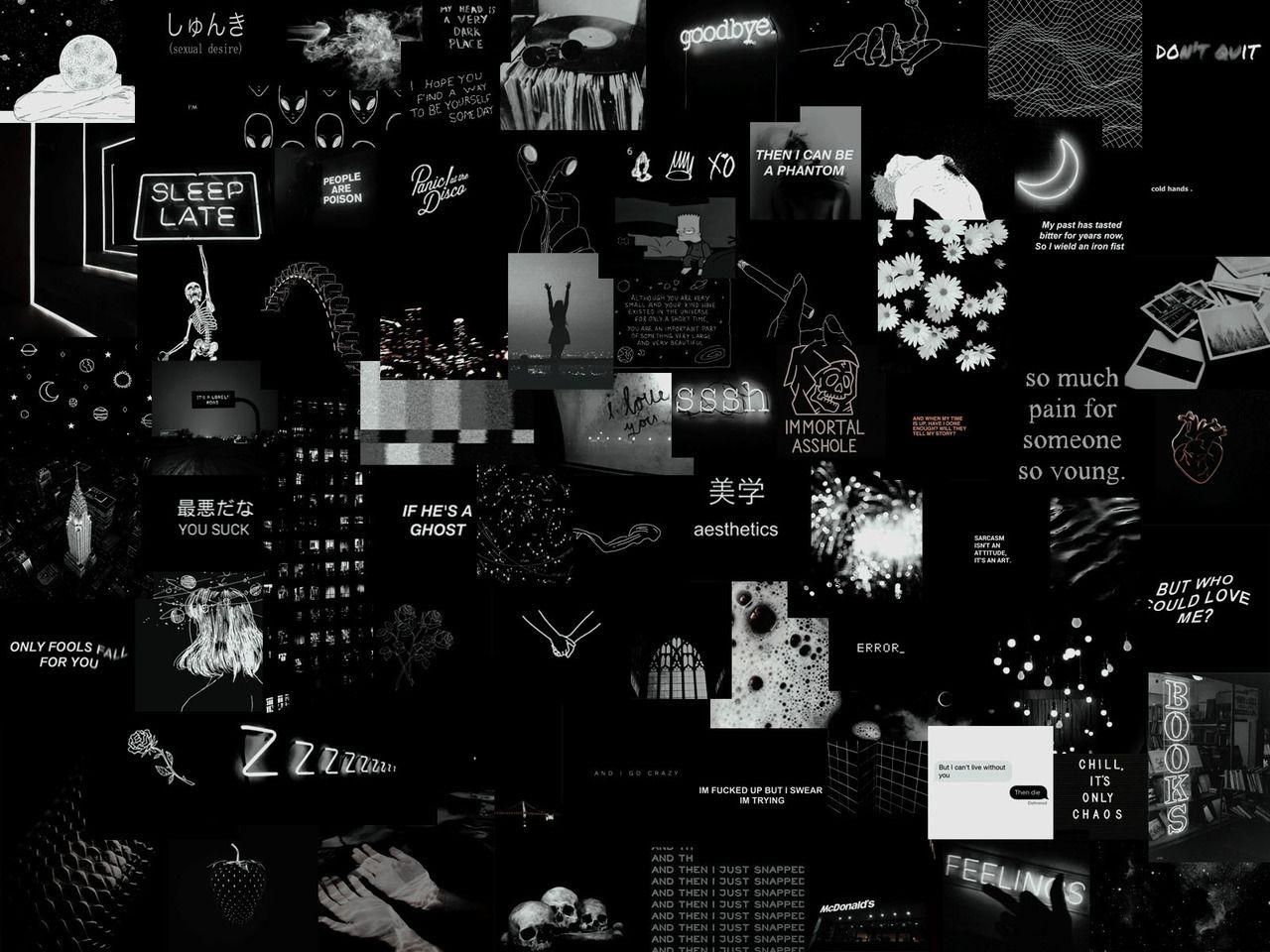 Black Aesthetic. Desktop wallpaper art, Aesthetic desktop wallpaper, Laptop wallpaper