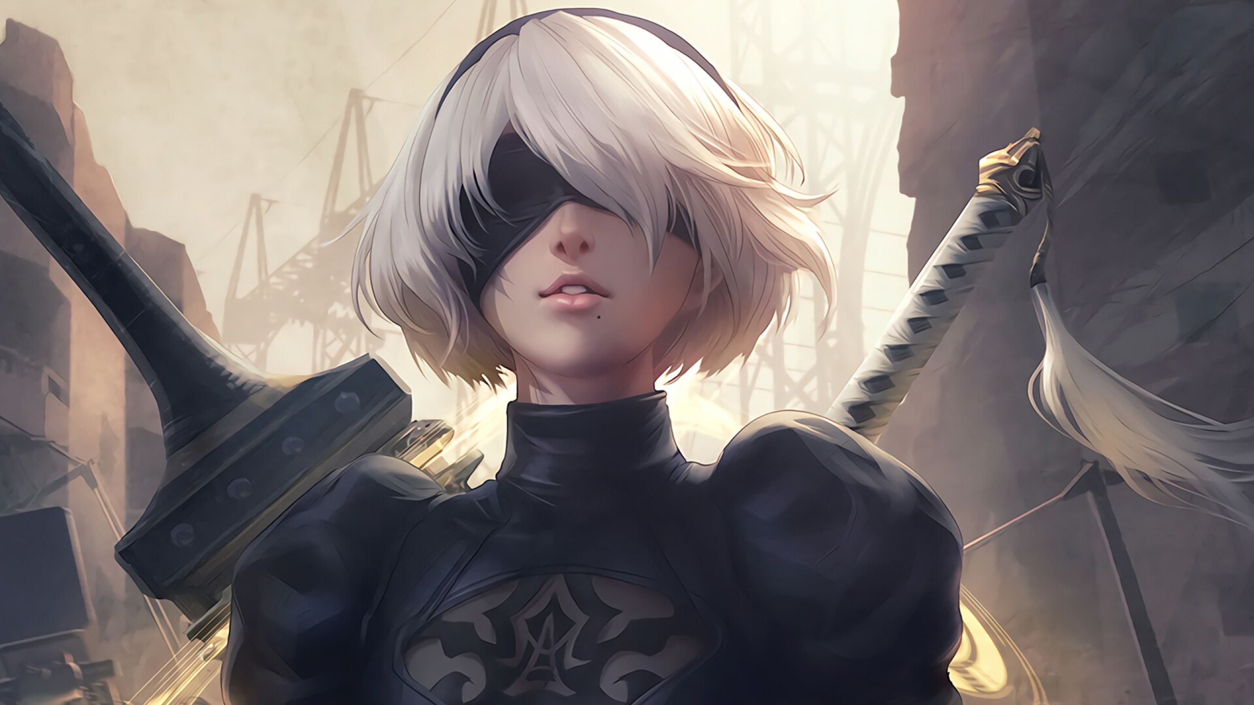 2b Nier Automata 1440P Resolution Wallpaper, HD Anime 4K Wallpaper, Image, Photo and Background