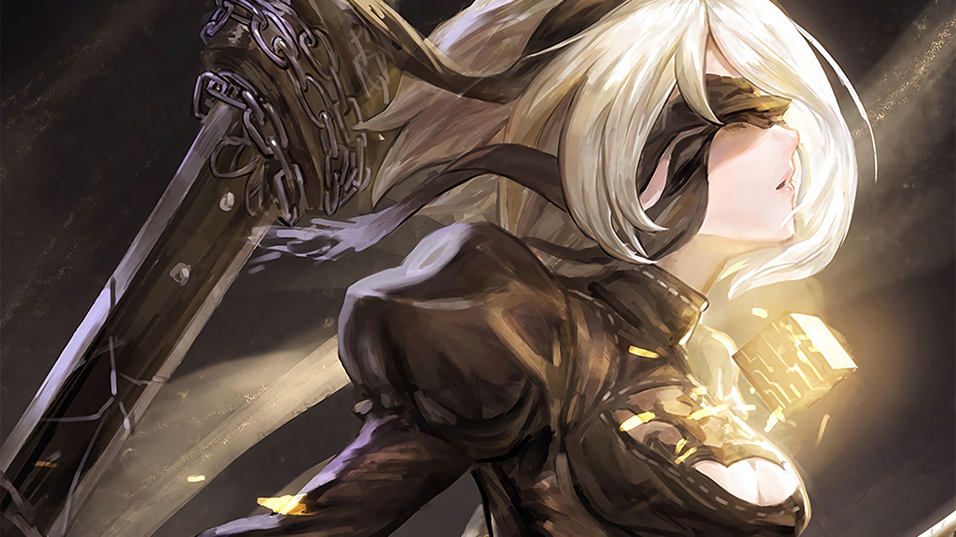 #NieR, B (Nier: Automata), #Nier: Automata, #girls with swords, wallpaper. Mocah.org HD Wallpaper