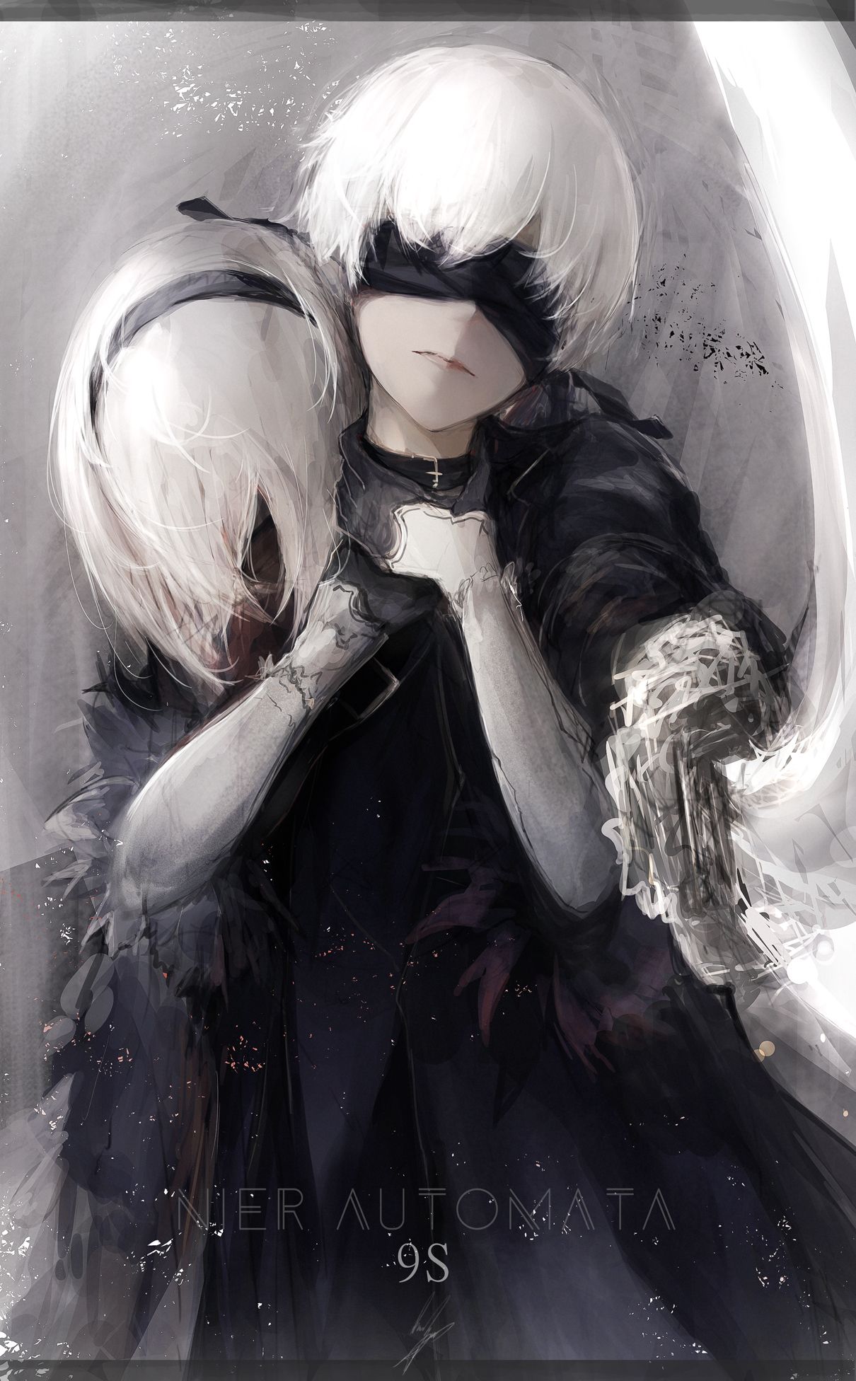 NieR:Automata Anime 2B and 9s 4K Wallpaper iPhone HD Phone #2520i