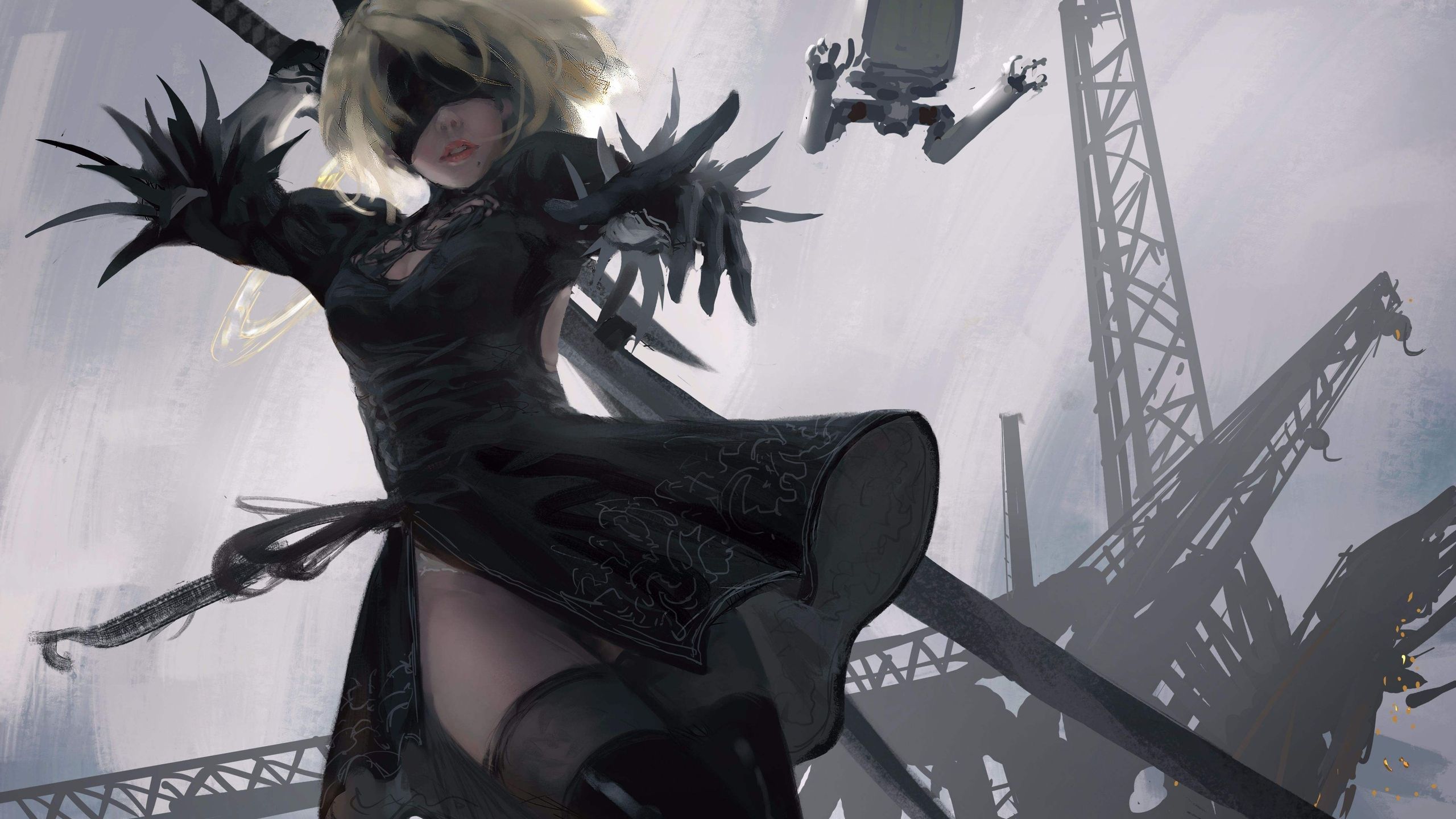 2b Nier Automata 4k 1440P Resolution HD 4k Wallpaper, Image, Background, Photo and Picture