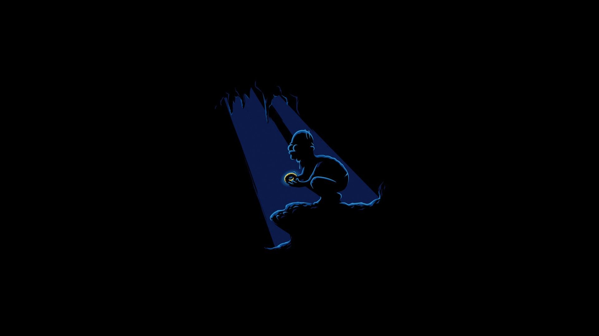 Homer Simpson The Lord of the Rings The Simpsons crossovers wallpaperx1080