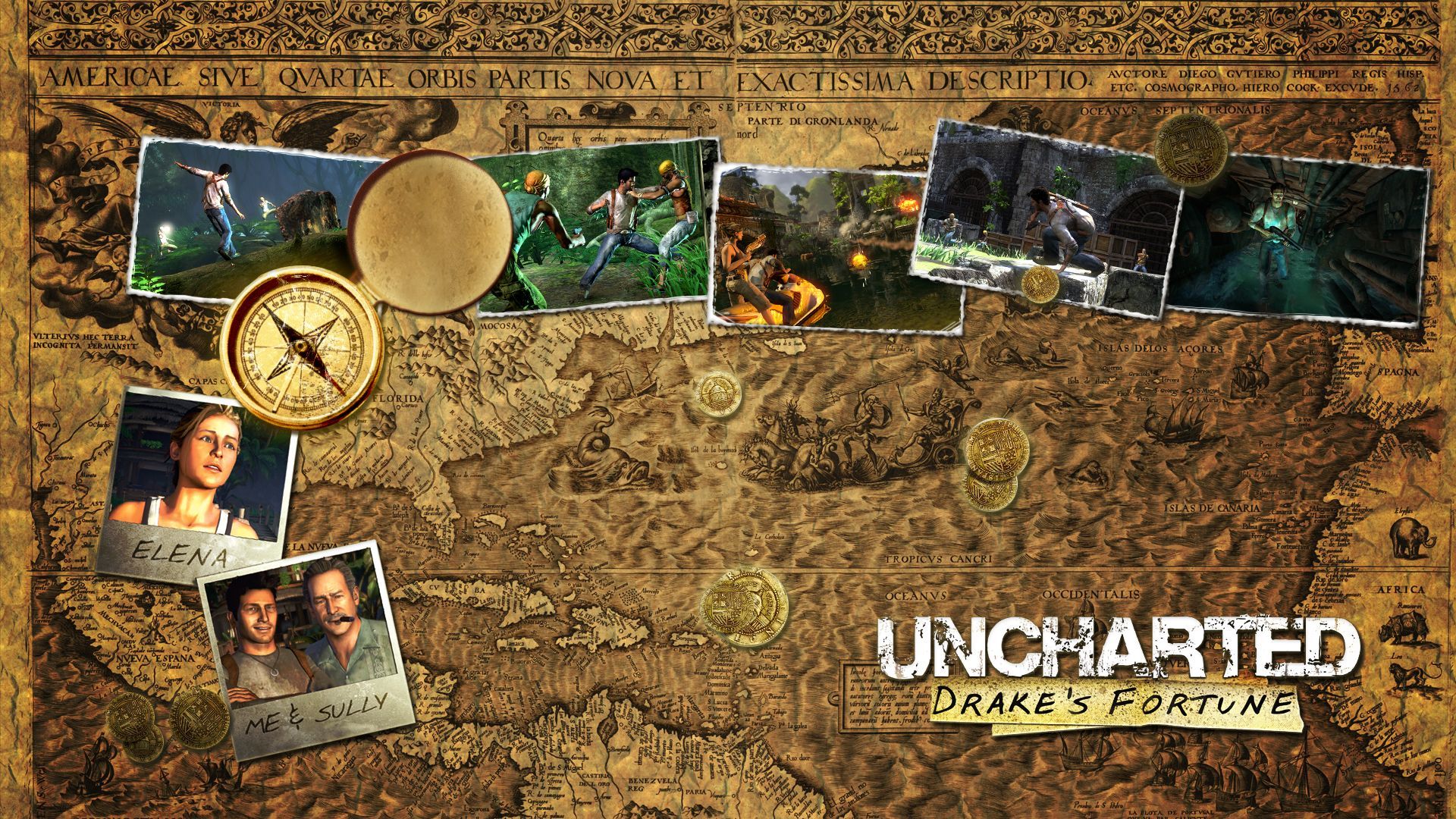 Uncharted Map Wallpaper. Uncharted drake's fortune, Uncharted, Map wallpaper