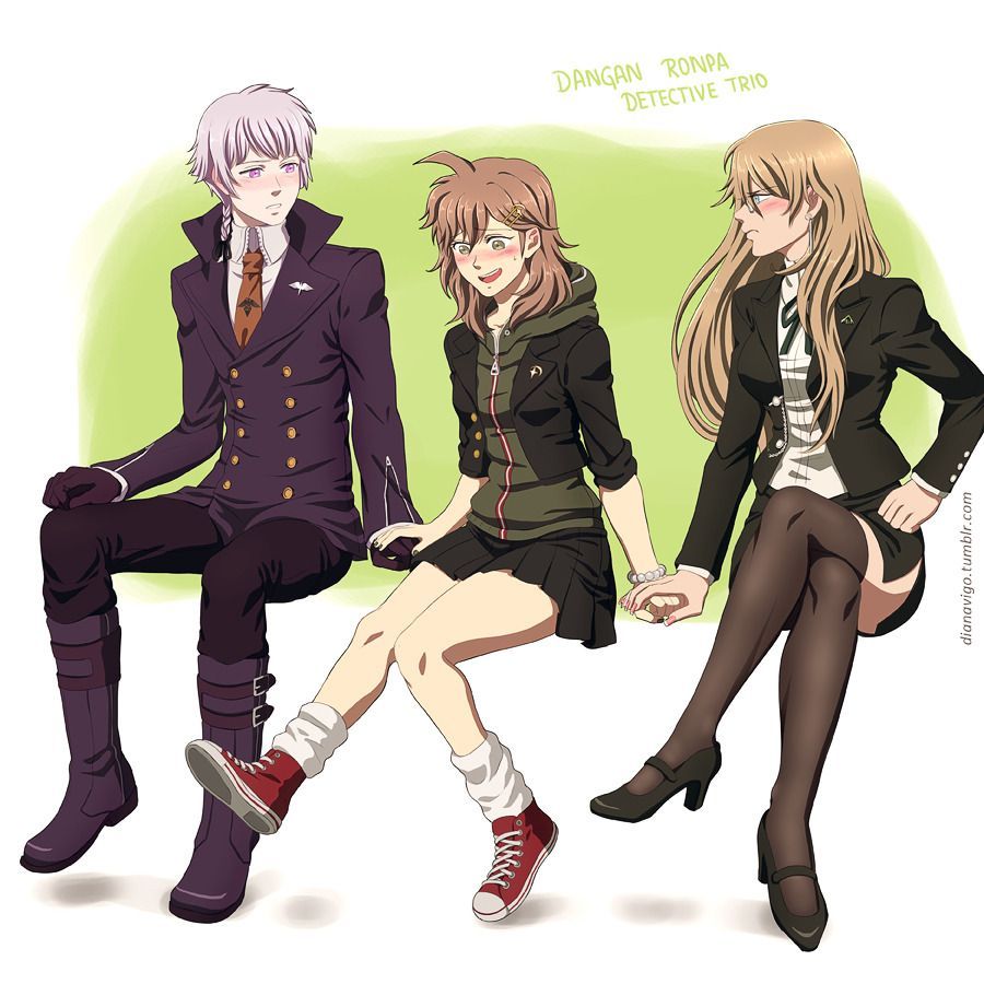 I love genderbents! This is what I colored from last night livestream. Thanks to those who came by and had a. Danganronpa characters, Danganronpa, Byakuya togami