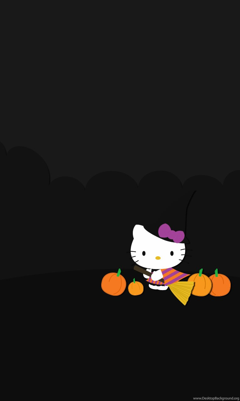 Blueberrythemes: Hello Kitty Wallpaper (Halloween Edition) Desktop Background