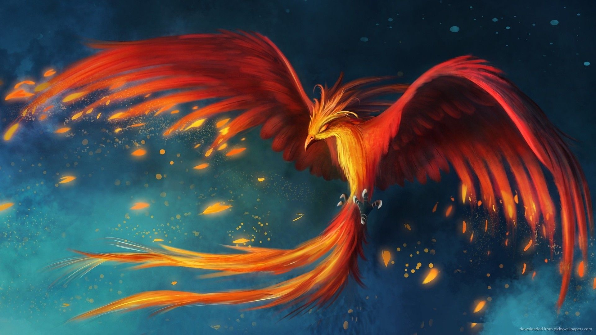Phoenix Feather Wallpaper