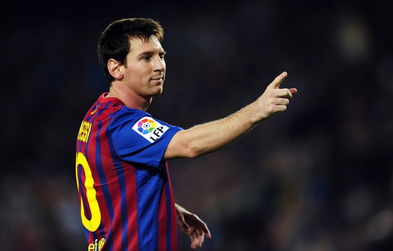Wallpaper Lionel Messi, Goal, FC Barcelona, The celebration, Camp Nou, Wink image for desktop, section спорт