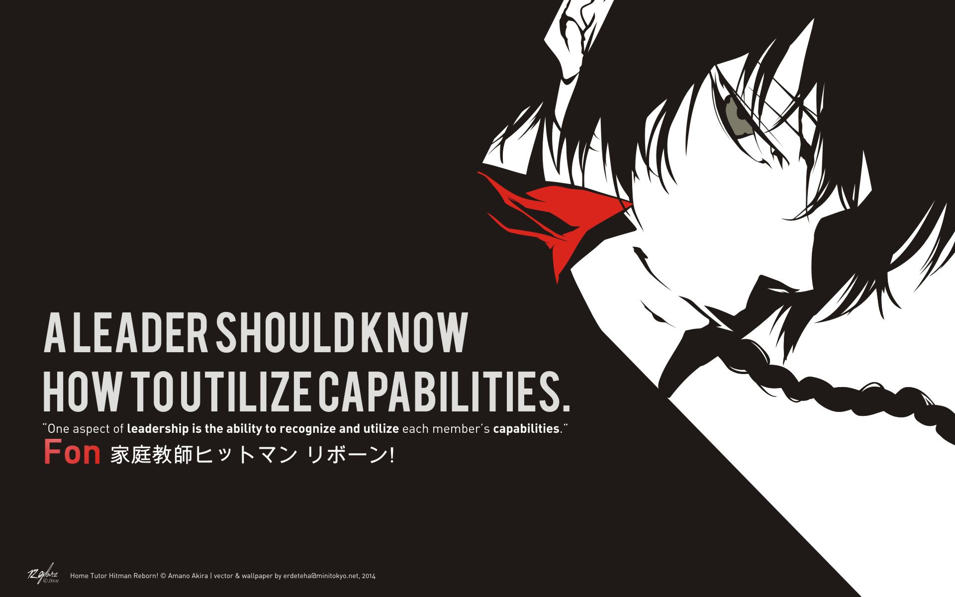 Katekyo Hitman Reborn! Wallpaper: Leader Should Know How to Utilize Capabilities
