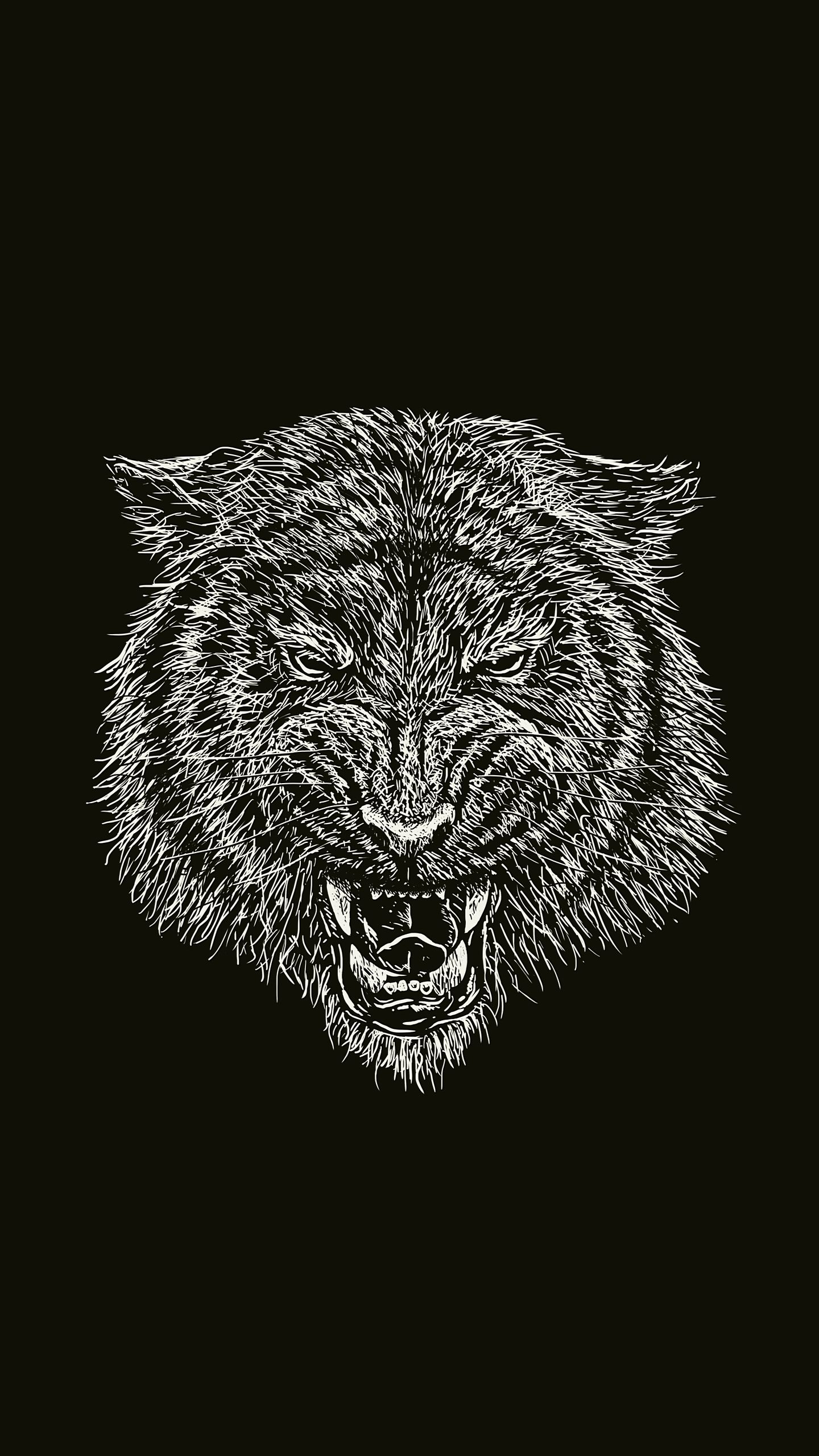 Tiger Face Black Background Amoled Mobile Wallpaper ⋆ Traxzee