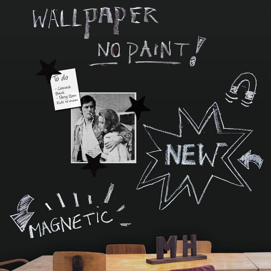 Fresh Design ideas: Magnetic blackboard wallpaper Fresh Design Blog