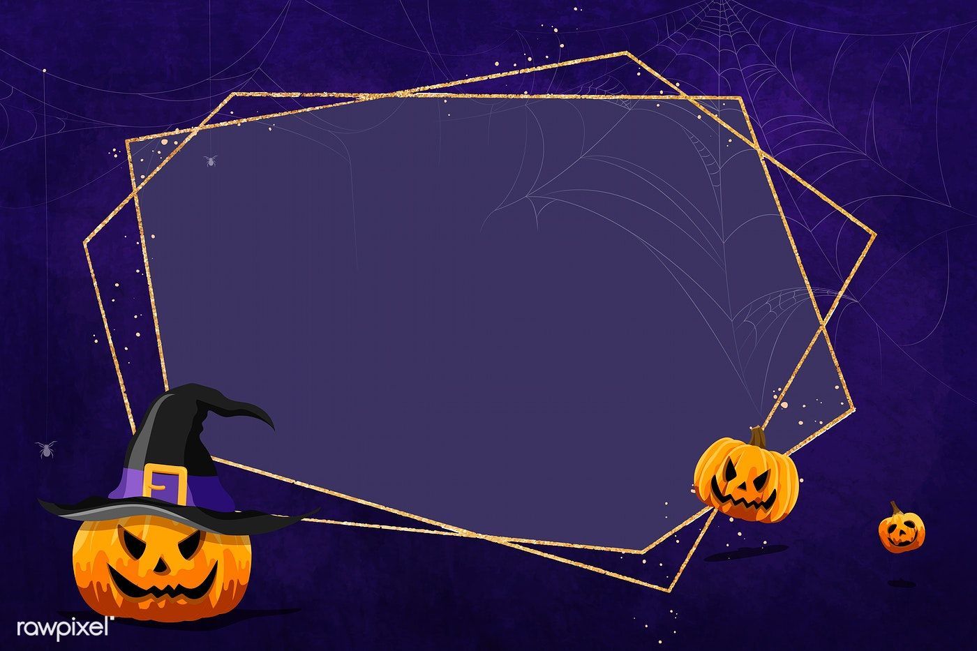 Jack O'Lantern frame on purple background vector. free image by rawpixel.com / Aew. Vector free, Purple background, Beautiful wallpaper background