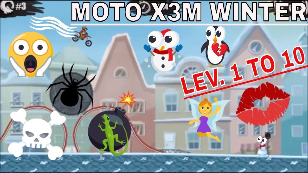 MOTO X3M WINTER LEV 1 TO 10. GAMEPLAY. Gameplay, Play game online, Winter