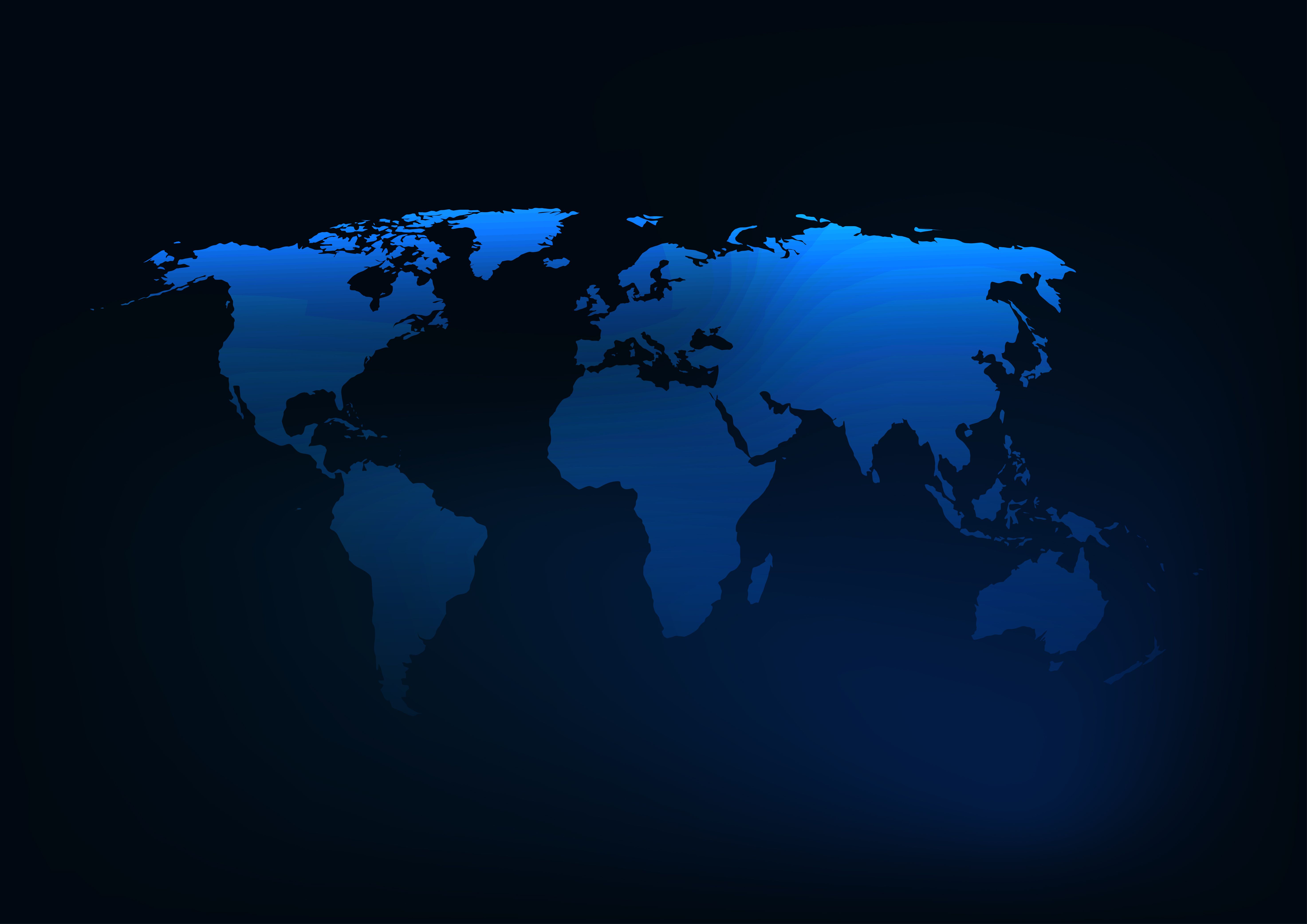 Digital Blue World Map