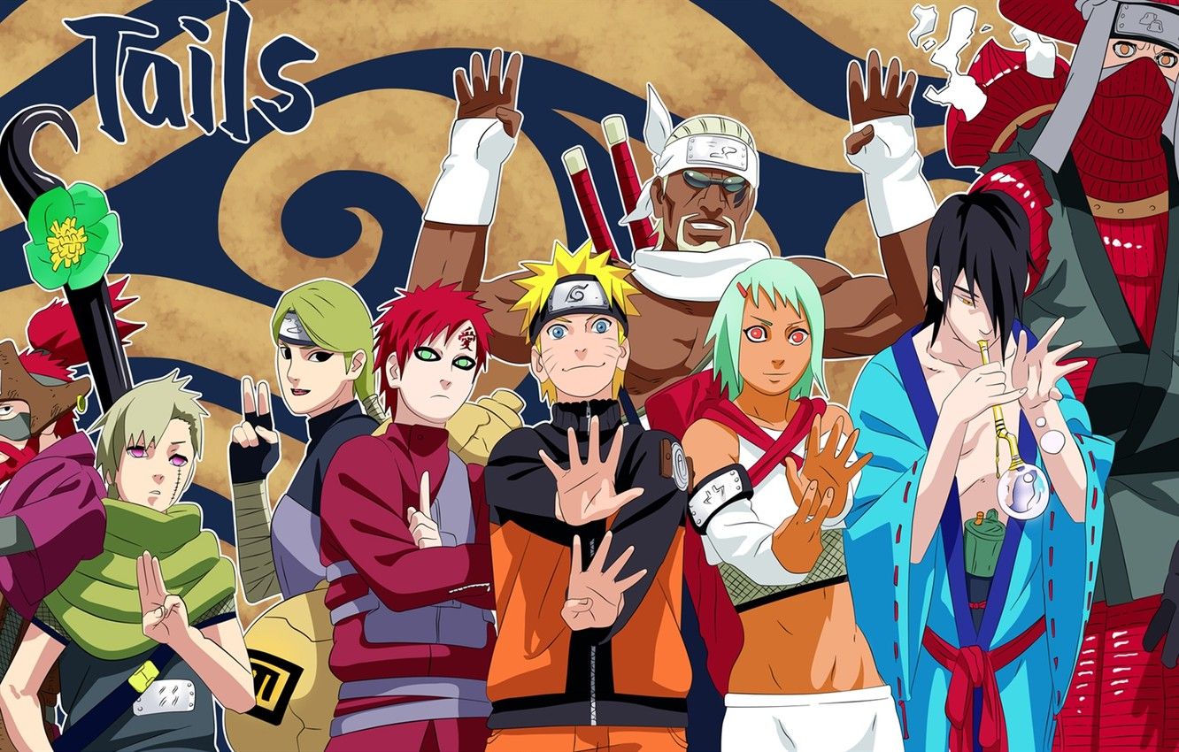 Wallpaper Anime, naruto, killer bee, gaara image for desktop, section сэйнэн