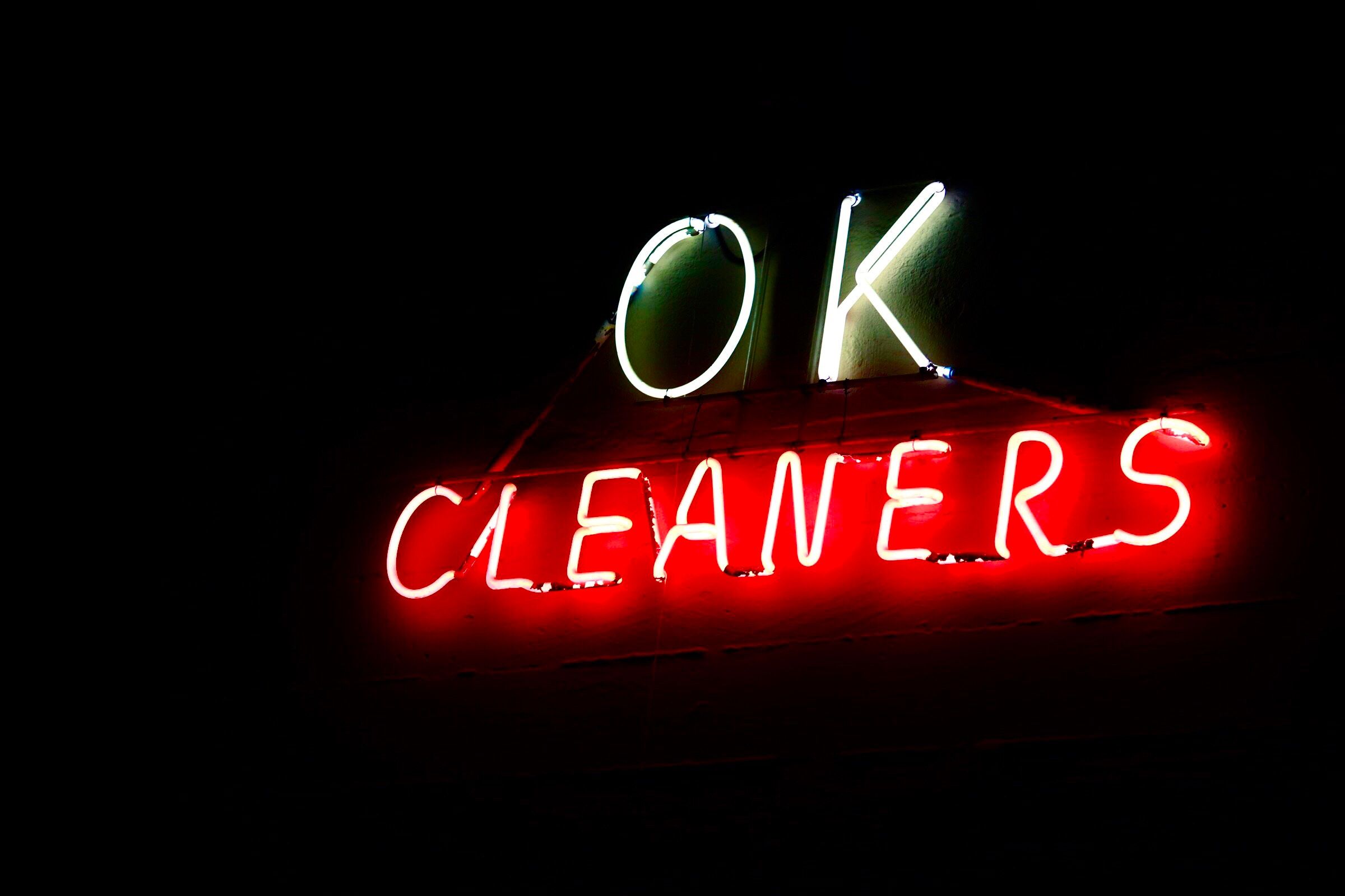 2400x1600 #neon, #night, #red, #marketing, #ok, #sell, #sign, #light, #business, #cleaners, #Free image, #cleaner, #dark, #advertisement, #company, #shine. Mocah.org HD Desktop Wallpaper