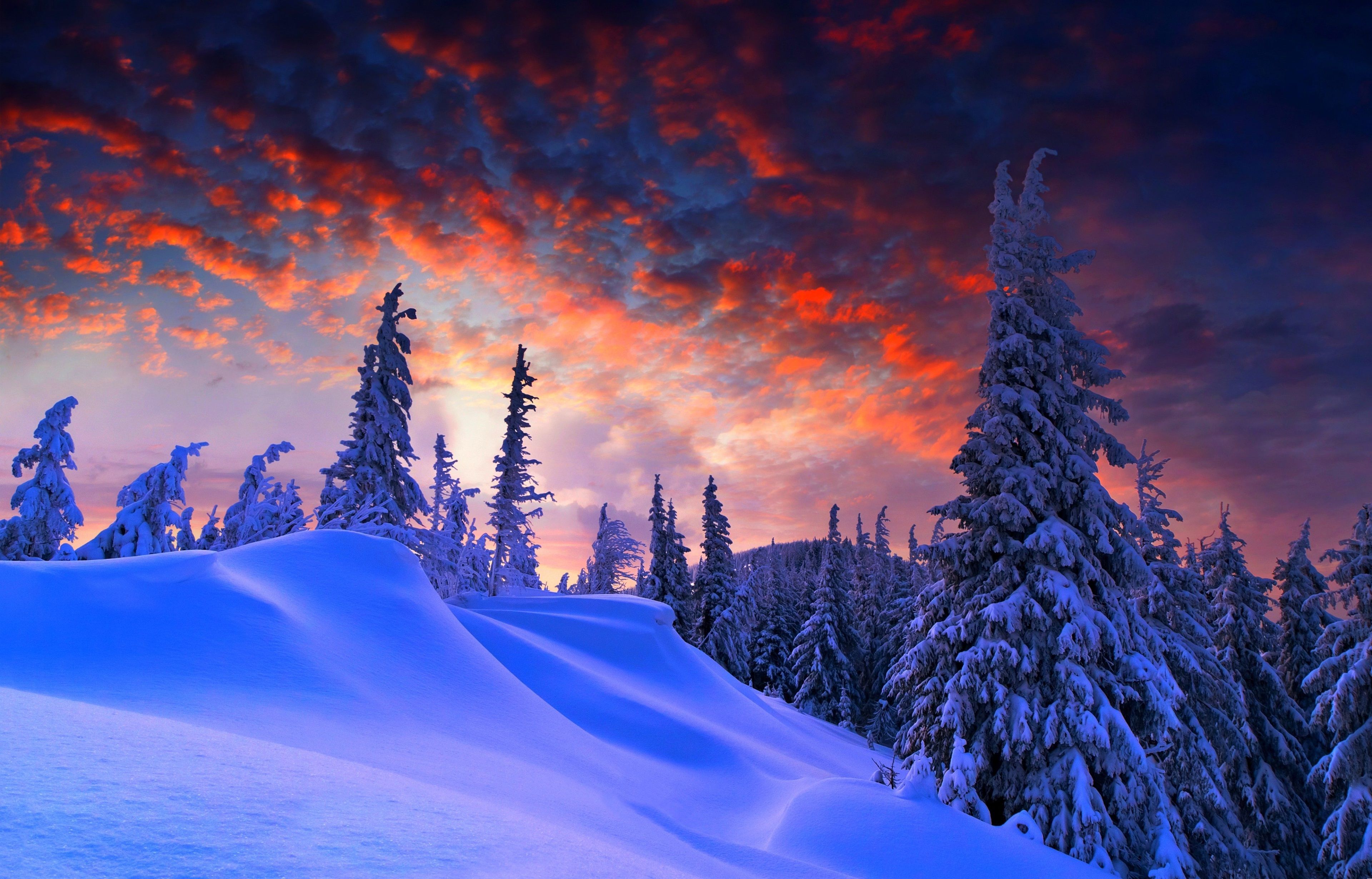 winter 4k desktop wallpaper HD. Winter wallpaper, Winter sunset, Winter desktop background