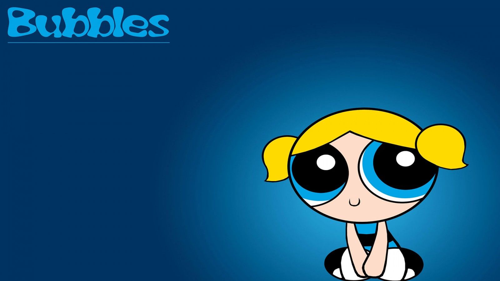 The Powerpuff Girls Blossom In Blue Background HD Anime Wallpaper