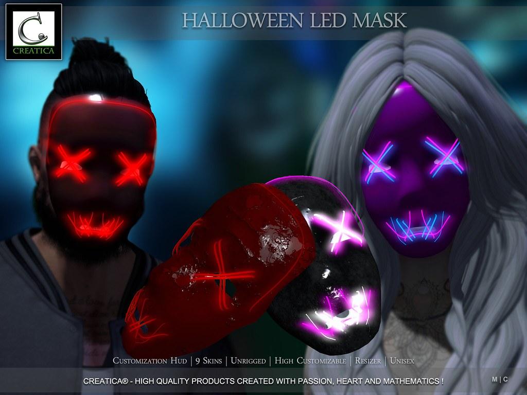 Halloween Led Mask Wallpaper