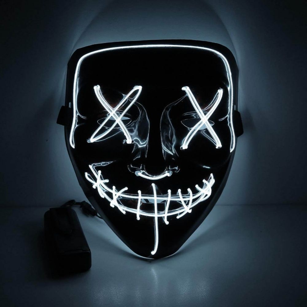 Halloween Mask LED Light Up Mask for Festival Cosplay Halloween Costume Festival Parties Scary Mask